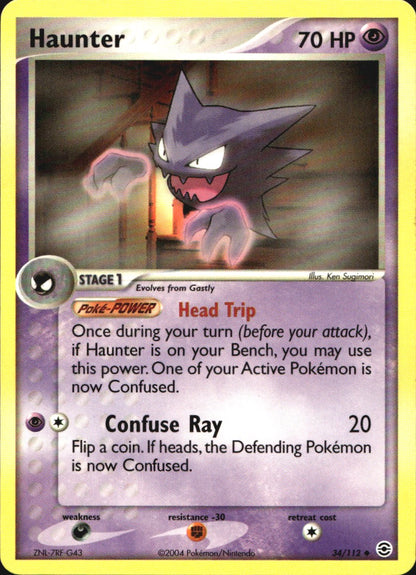 Haunter 34/112 Uncommon FireRed & LeafGreen Pokemon Near Mint