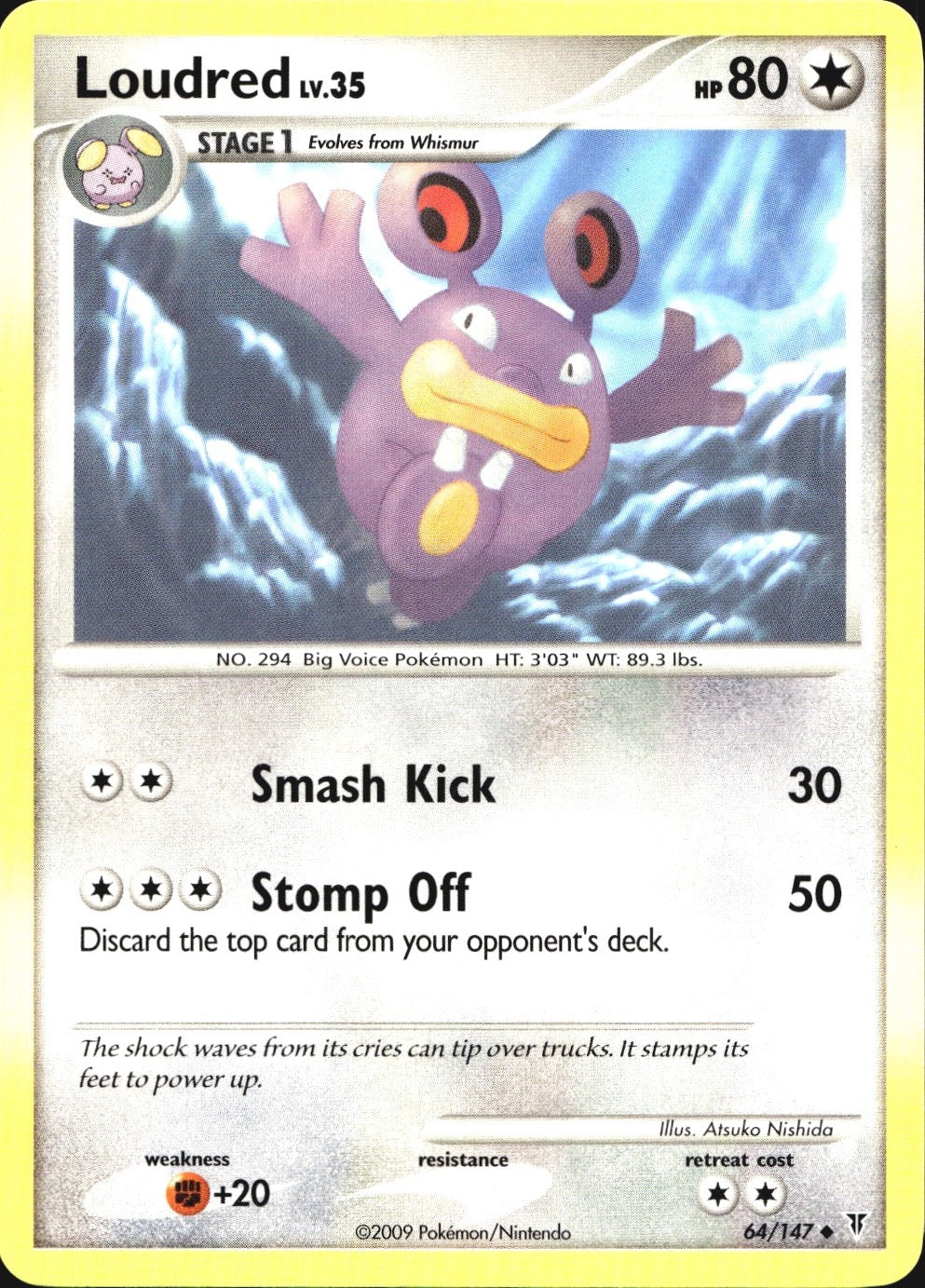 Loudred 64/147 Uncommon Supreme Victors Pokemon Near Mint
