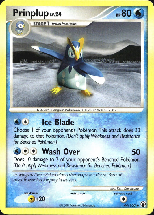 Prinplup 44/100 Uncommon Majestic Dawn Pokemon Near Mint