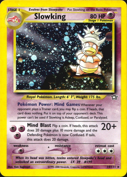 Slowking 14/111 Holo Rare Neo Genesis Pokemon Near Mint