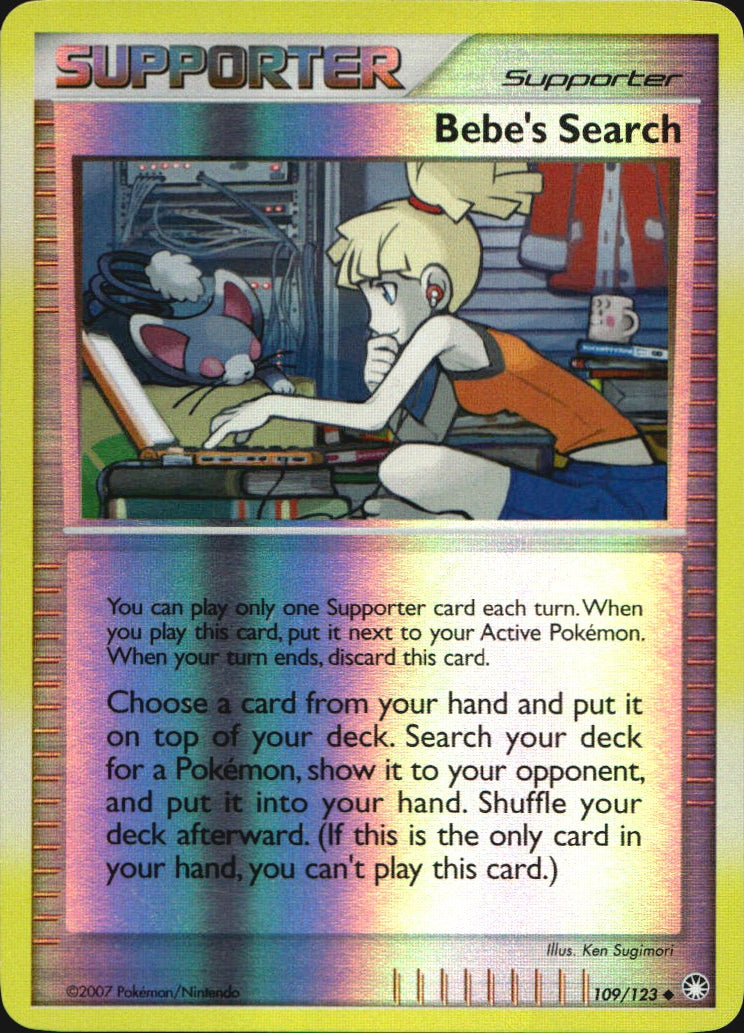 Bebe's Search 109/123 Uncommon Mysterious Treasures Pokemon Reverse Holo NM