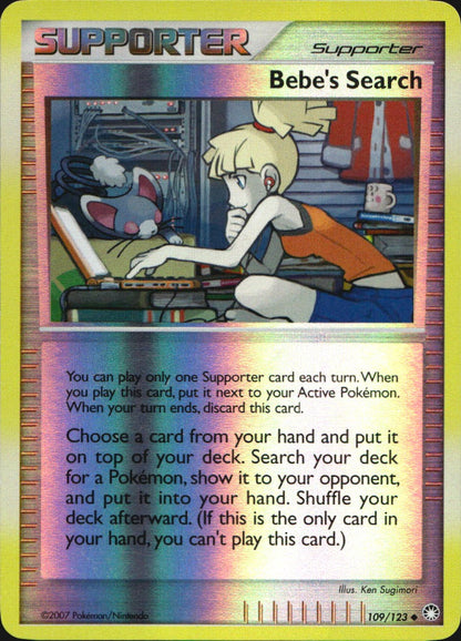 Bebe's Search 109/123 Uncommon Mysterious Treasures Pokemon Reverse Holo NM