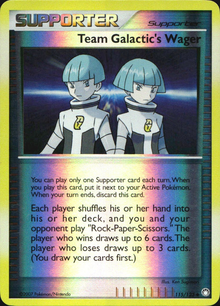 Team Galactic's Wager 115/123 Mysterious Treasures Pokemon Reverse Holo NM