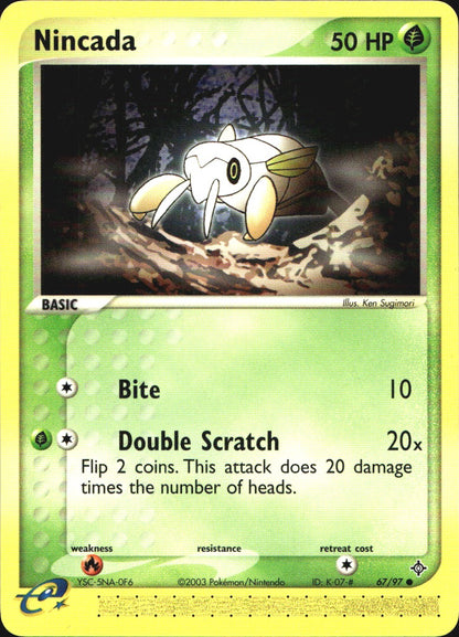 Nincada 67/97 Common Dragon Pokemon Near Mint