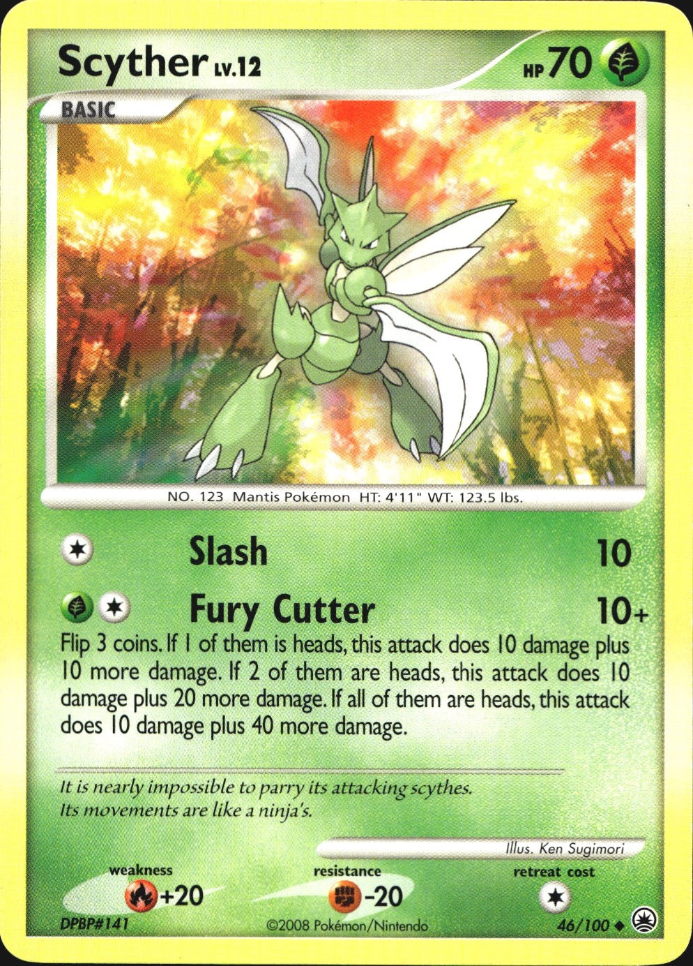 Scyther 46/100 Uncommon Majestic Dawn Pokemon Near Mint