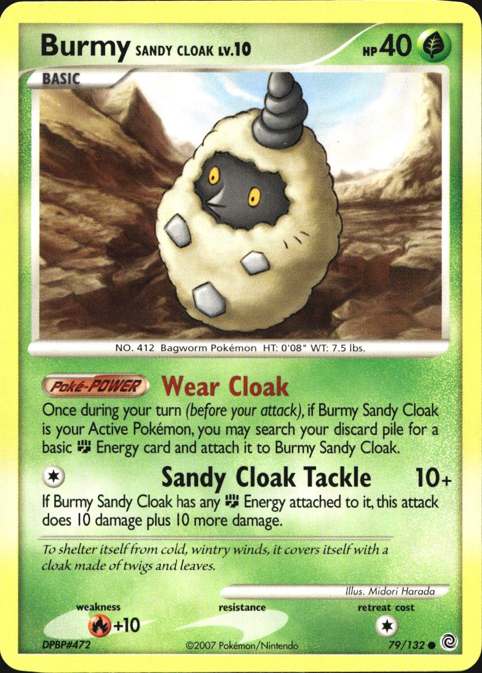 Burmy Sandy Cloak 79/132 Common Secret Wonders Pokemon Near Mint