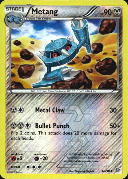 Metang 48/98 Uncommon Ancient Origins Pokemon Reverse Holo Near Mint