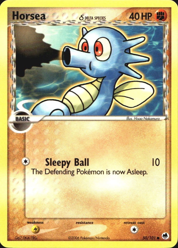 Horsea 50/101 Common Dragon Frontiers Pokemon Near Mint