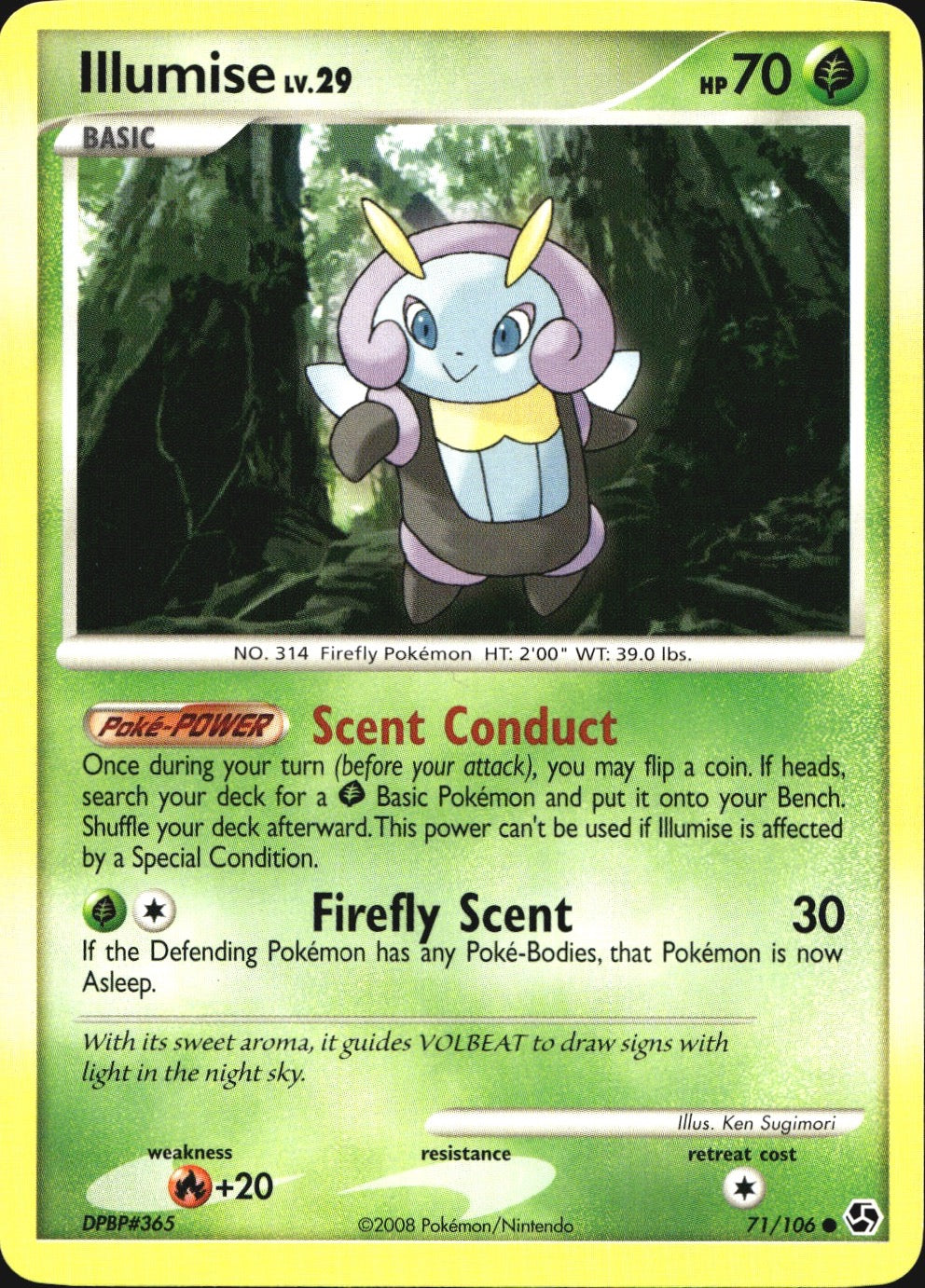 Illumise 71/106 Common Great Encounters Pokemon Near Mint