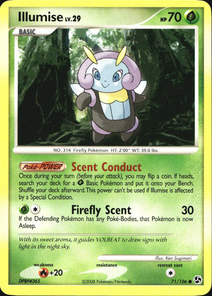 Illumise 71/106 Common Great Encounters Pokemon Near Mint