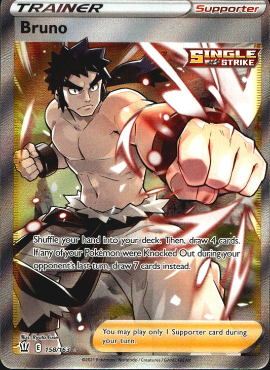 Bruno 158/163 Rare Ultra Battle Styles Pokemon Near Mint