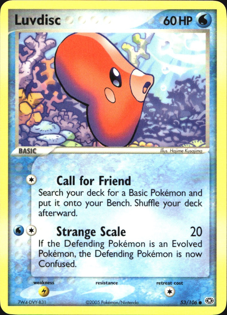 Luvdisc 53/106 Common Emerald Pokemon Near Mint