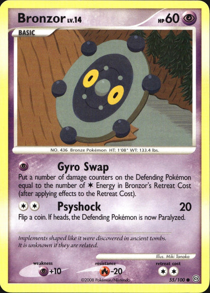 Bronzor 55/100 Common Stormfront Pokemon Near Mint