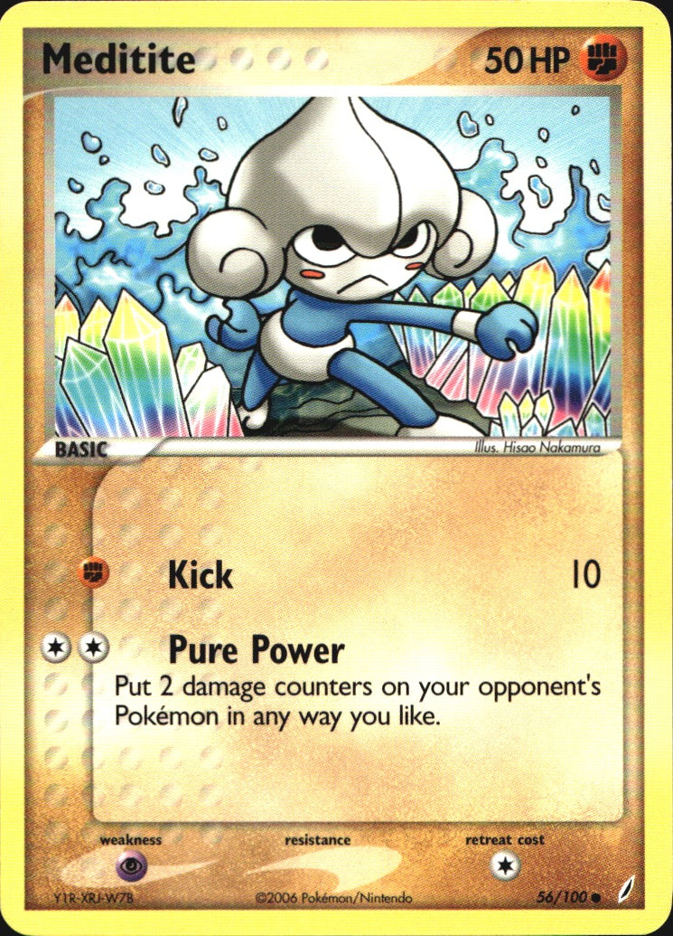 Meditite 56/100 Common Crystal Guardians Pokemon Near Mint