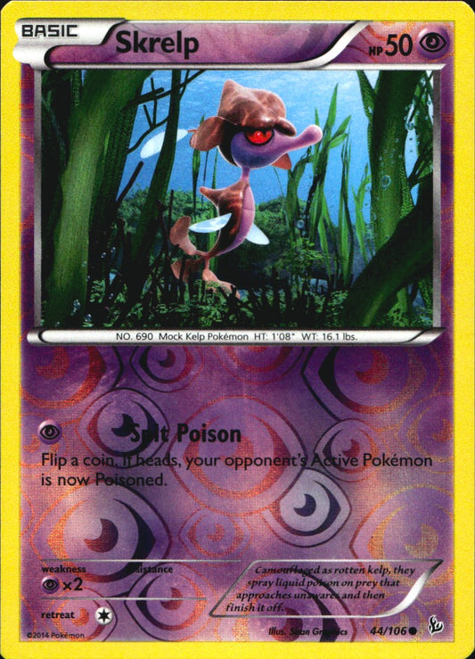 Skrelp 44/106 Common Flashfire Pokemon Reverse Holo Near Mint