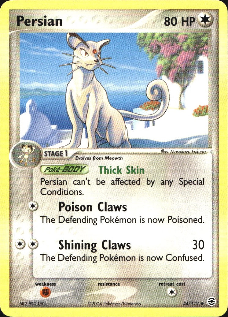 Persian 44/112 Uncommon FireRed & LeafGreen Pokemon Near Mint