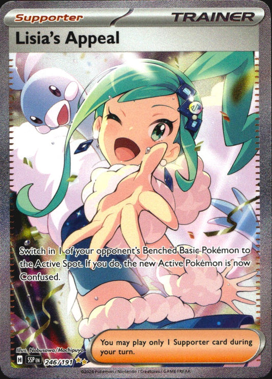 Lisia's Appeal 246/191 Special Illustration Rare Surging Sparks Pokemon NM