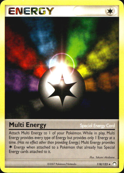 Multi Energy 118/123 Rare Mysterious Treasures Pokemon Near Mint