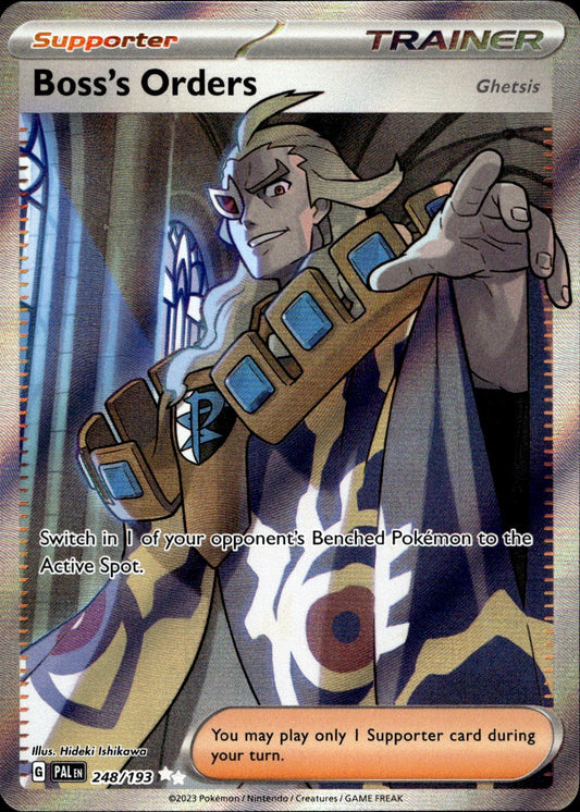 Boss's Orders (Ghetsis) 248/193 Ultra Rare Paldea Evolved Pokemon Near Mint