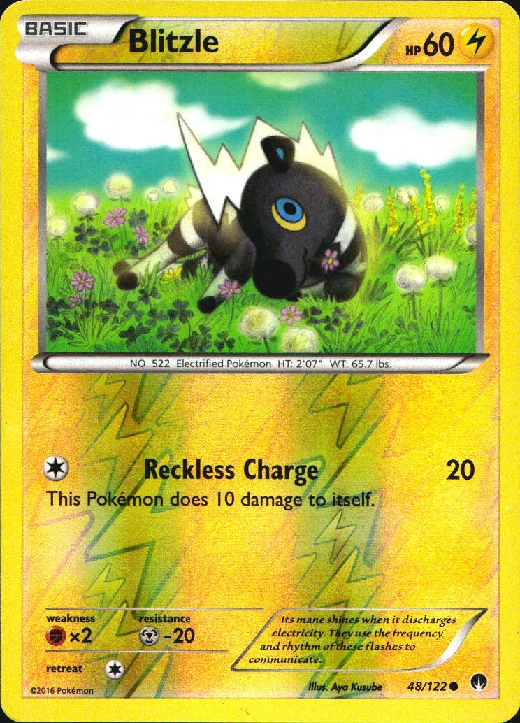 Blitzle 48/122 Common BREAKpoint Pokemon Reverse Holo Near Mint