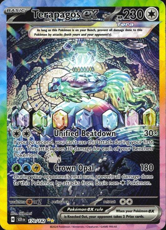 Terapagos ex 170/142 Special Illustration Rare Stellar Crown Pokemon Near Mint