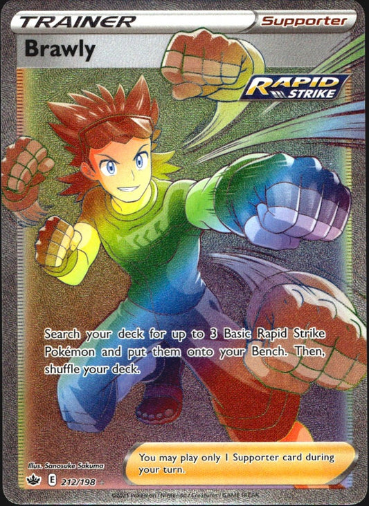 Brawly 212/198 Rainbow Rare Chilling Reign Near Mint