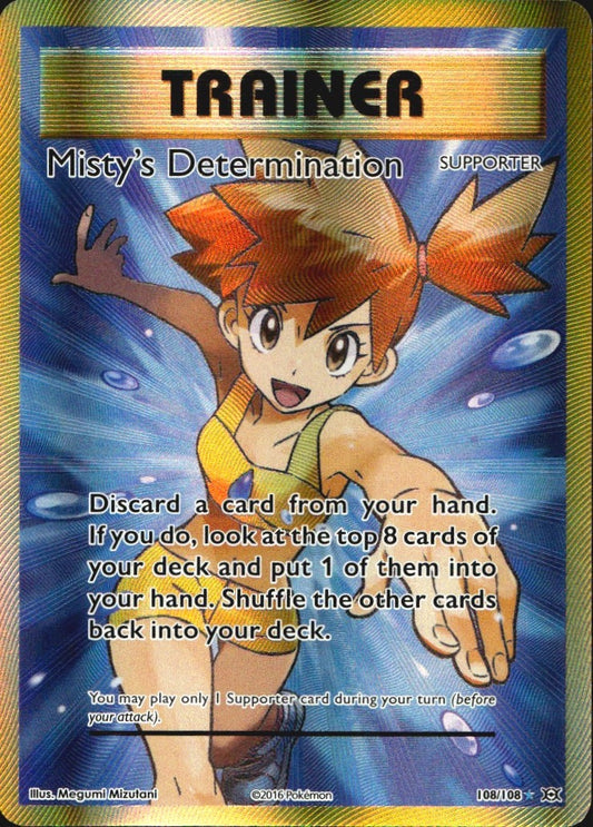Misty's Determination 108/108 Rare Ultra Evolutions Pokemon Near Mint