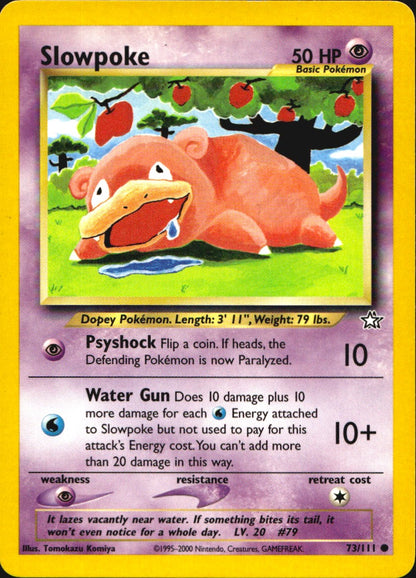 Slowpoke 73/111 Common Neo Genesis Pokemon Near Mint