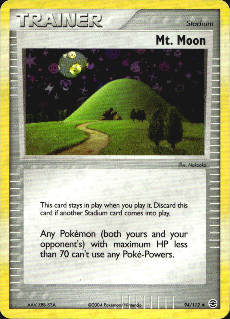Mt. Moon 94/112 Uncommon FireRed & LeafGreen Pokemon Reverse Holo Near Mint