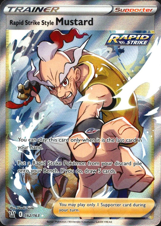 Rapid Strike Style Mustard 162/163 Rare Ultra Battle Styles Pokemon Near Mint