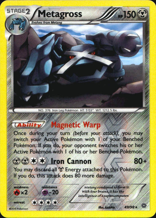 Metagross 49/98 Rare Ancient Origins Pokemon Reverse Holo Near Mint