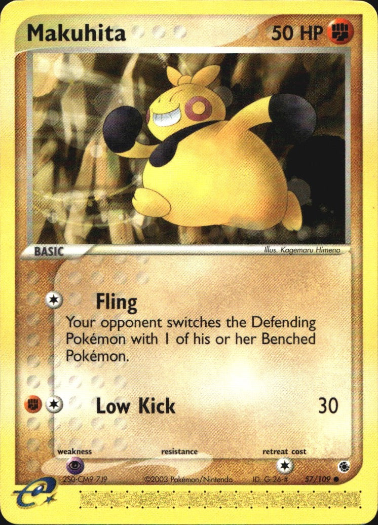 Makuhita 57/109 Common Ruby & Sapphire Pokemon Near Mint