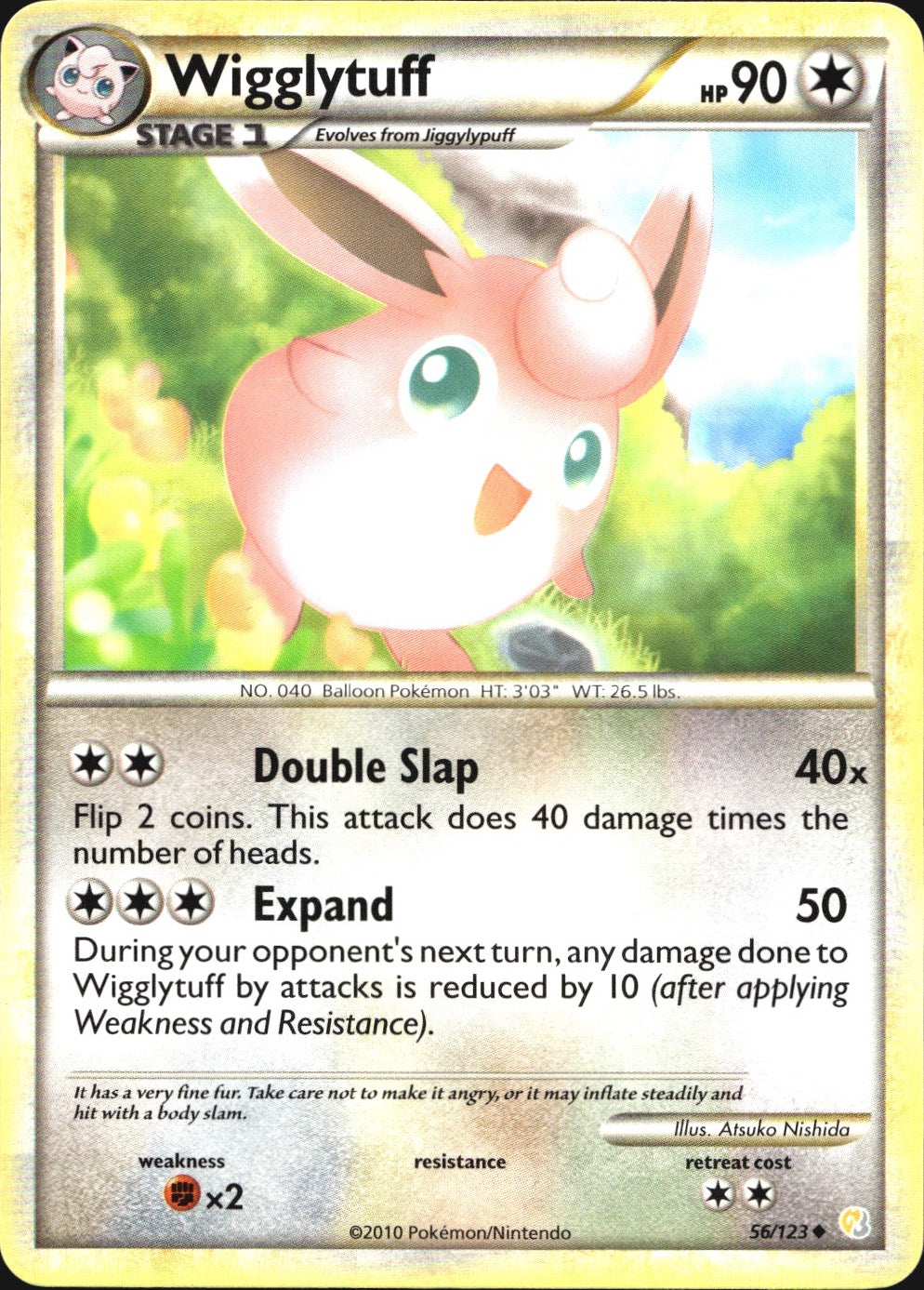 Wigglytuff 56/123 Uncommon HeartGold & SoulSilver Pokemon Near Mint