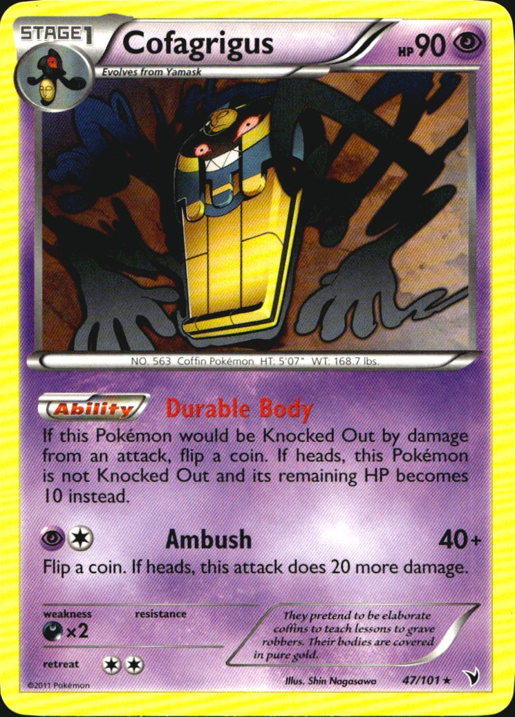Cofagrigus 47/101 Rare Noble Victories Pokemon Near Mint