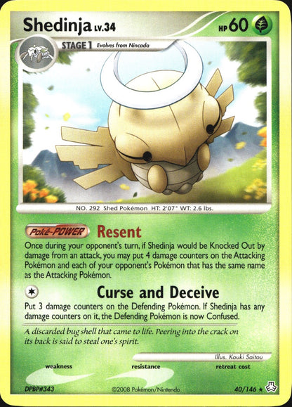 Shedinja 40/146 Rare Legends Awakened Pokemon Near Mint
