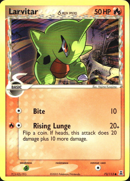 Larvitar 73/113 Common Delta Species Pokemon Near Mint