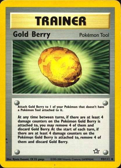 Gold Berry 93/111 Uncommon Neo Genesis Pokemon Near Mint