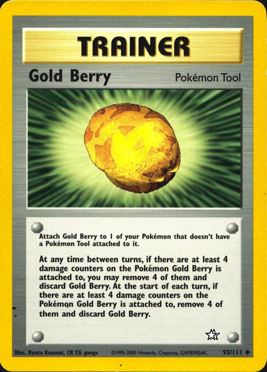 Gold Berry 93/111 Uncommon Neo Genesis Pokemon Near Mint