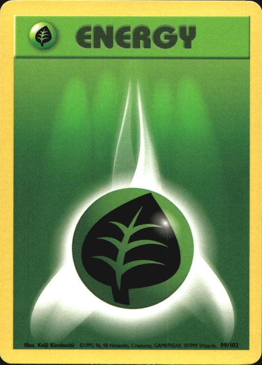 Grass Energy 99/102 Base Set Pokemon Near Mint