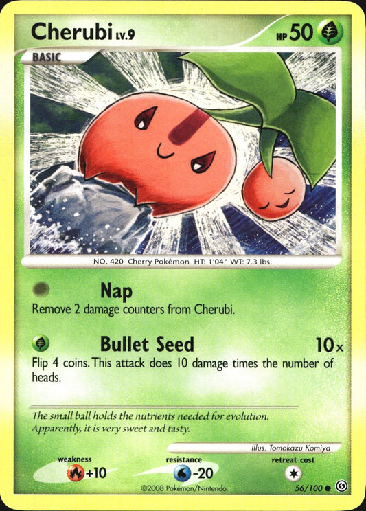 Cherubi 56/100 Common Stormfront Pokemon Near Mint