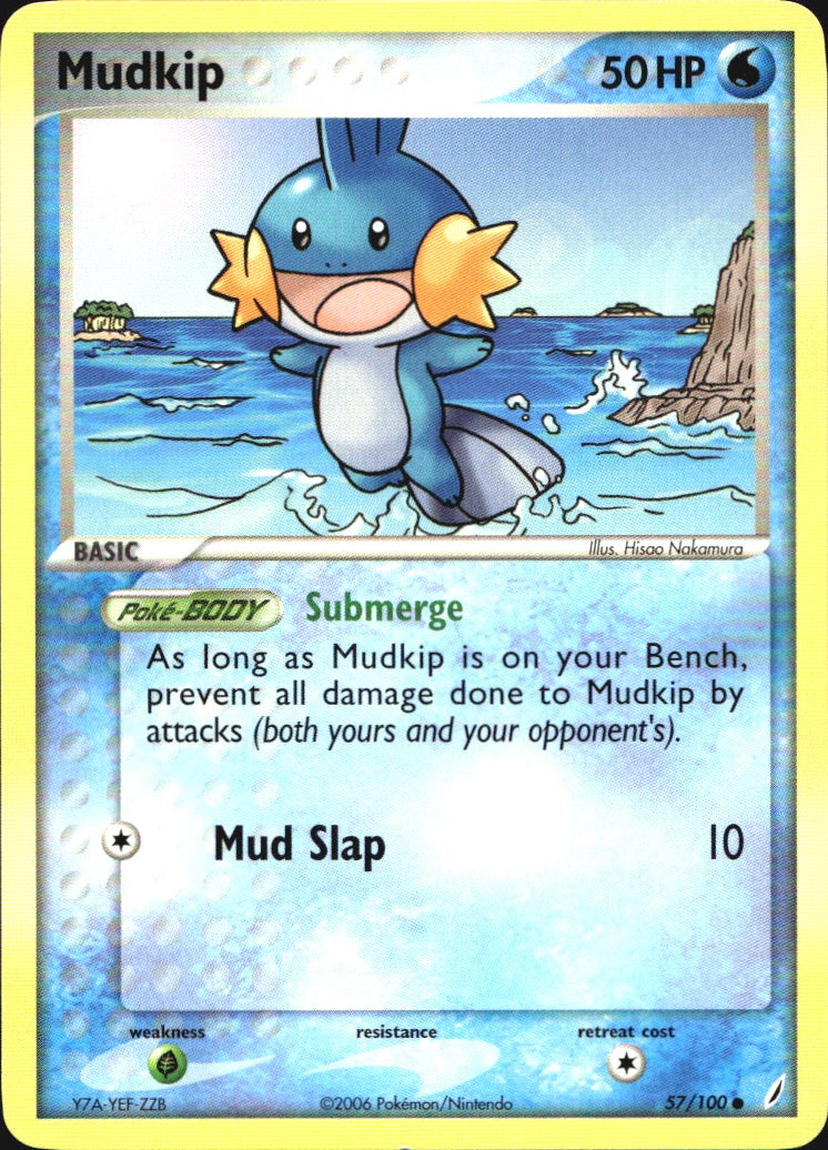 Mudkip 57/100 Common Crystal Guardians Pokemon Near Mint