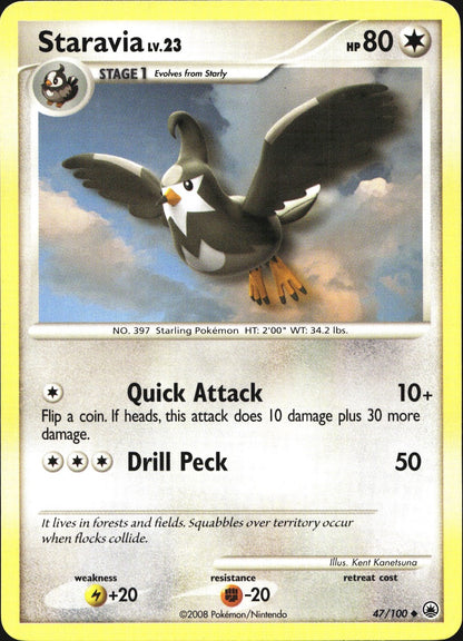 Staravia 47/100 Uncommon Majestic Dawn Pokemon Near Mint