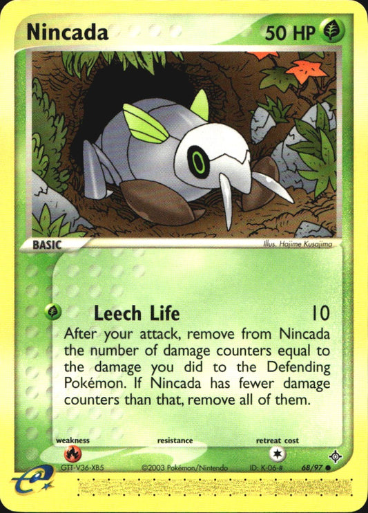 Nincada 68/97 Common Dragon Pokemon Near Mint