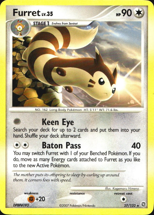 Furret 27/132 Rare Secret Wonders Pokemon Near Mint
