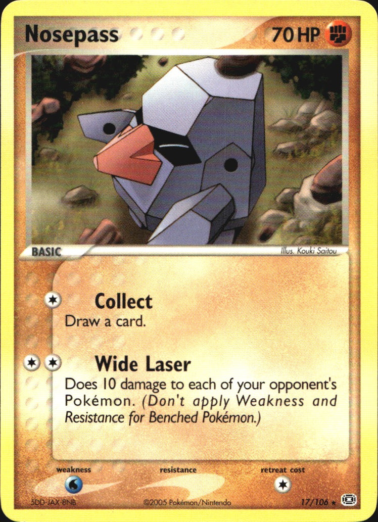 Nosepass 17/106 Rare Emerald Pokemon Near Mint