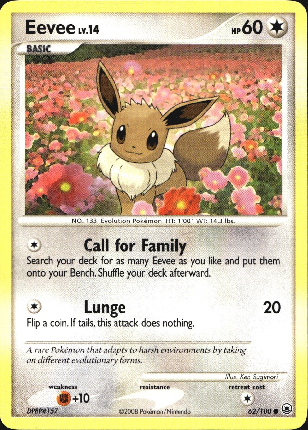 Eevee 62/100 Common Majestic Dawn Pokemon Near Mint