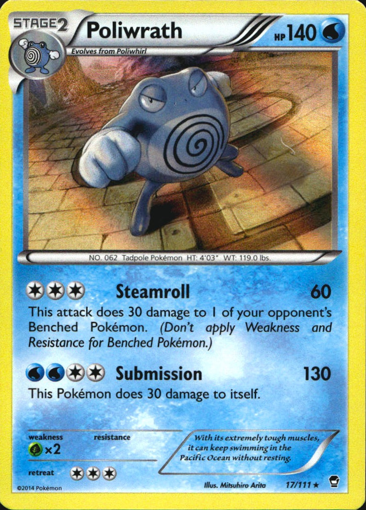 Poliwrath 17/111 Holo Rare Furious Fists Pokemon Near Mint
