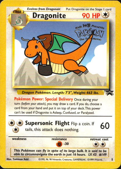 Dragonite 5 Promo Wizards Black Star Promos Pokemon Near Mint