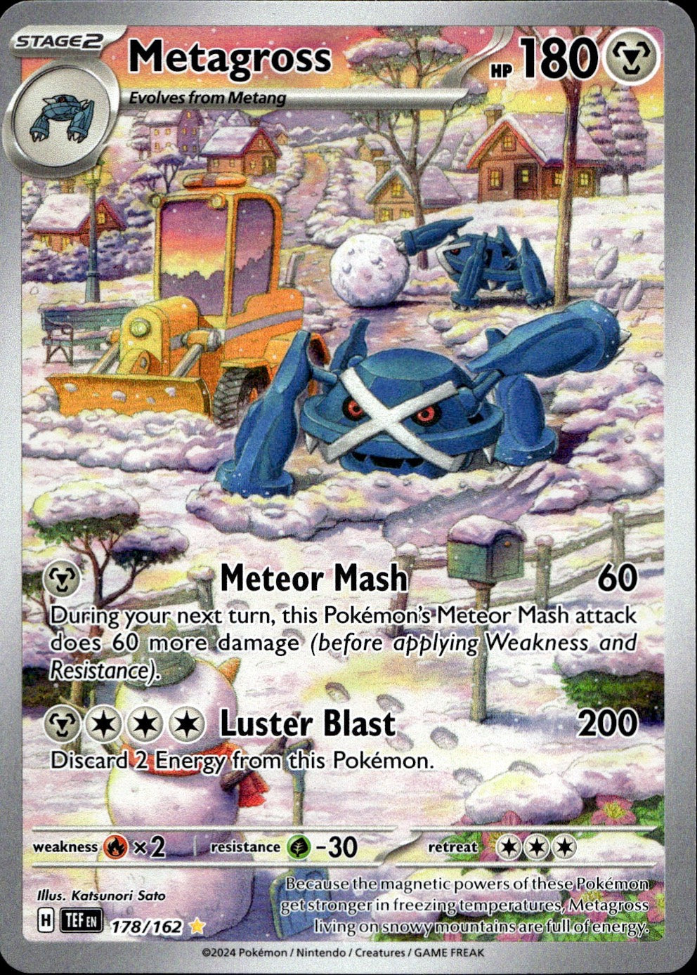 Metagross 178/162 Illustration Rare Temporal Forces Pokemon Near Mint