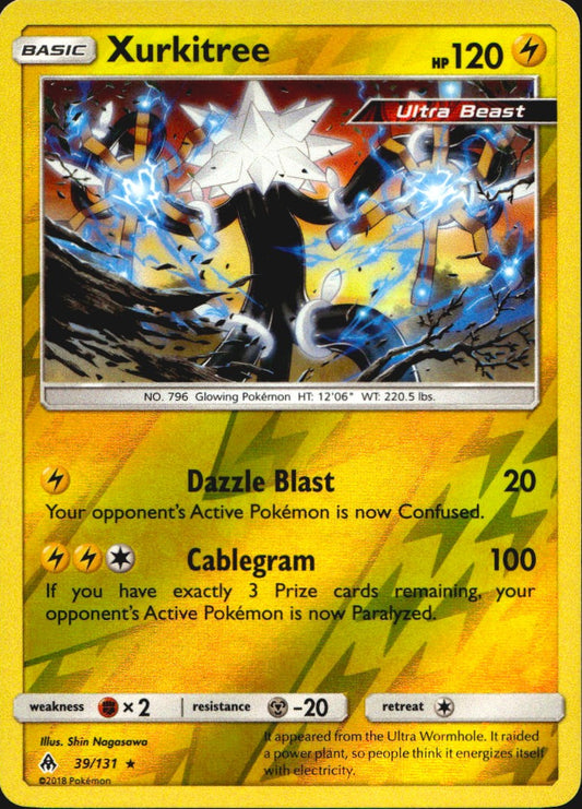 Xurkitree 39/131 Rare Forbidden Light Pokemon Reverse Holo Near Mint